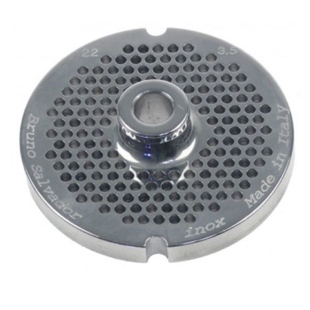 Placa Picadora de carne 22 Taladro 3mm con pivote 2 Muescas Inoxidable
