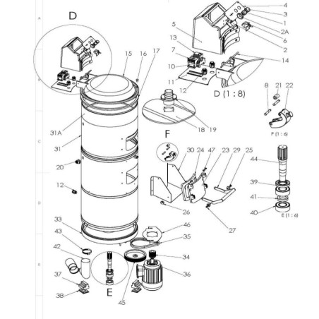 Couverture éplucheuse de pommes de terre OZTI PSM10 2840.00010.54 696563 0840.00010.14