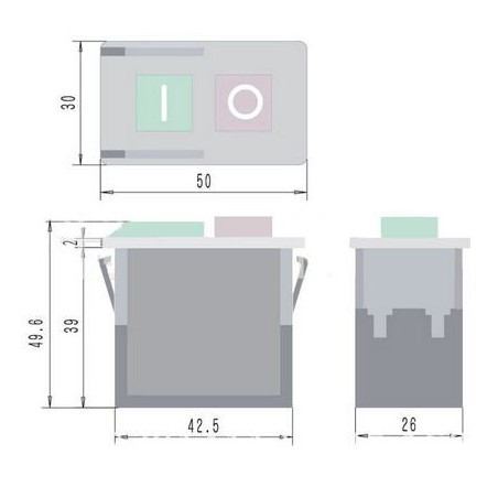 Interruptor Liga-Desliga Amarelo CK-1 CG-A2 Z-13 250V 6A