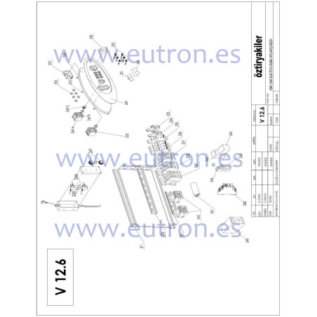 Painel de teclado lava-louças Ozti 2710.F0074.00