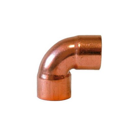 Copper elbow union 3/8" female-female 90º curve 694755 inner diameter 10mm