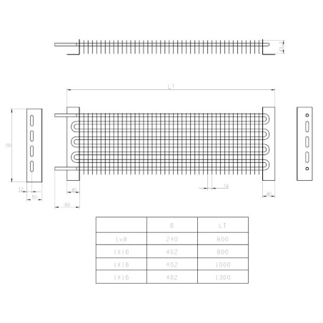 Évaporateur Plat Tubes Cuivre