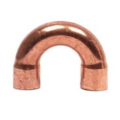 Curva de 180º Cobre tubo de 3/8" fêmea-fêmea L50mm