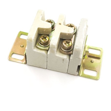 Conector de porcelana 2 polos 30A 500V EG-818 DPL-818