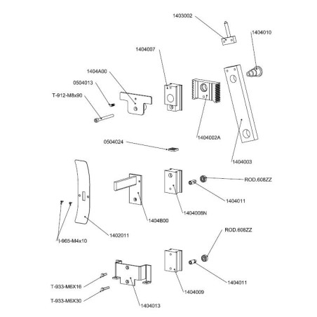 Pusher Assembly Juicer Zummo Z-14 1404A00