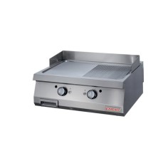 Double hard chrome slotted-smooth gas griddle