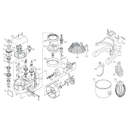 Engrenagem Amassadora B20A B20F B10 33 dentes Ø61mm Ø19mm H16mm
