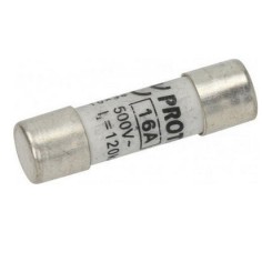 fusível fino medida ø10x38mm 16A nominal 500V tipo Gg rápido UE 10 pçs 3049075 LF3049075
