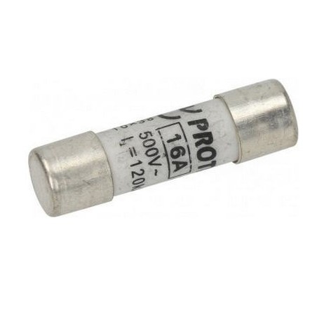 fusível fino medida ø10x38mm 16A nominal 500V tipo Gg rápido UE 10 pçs 3049075 LF3049075