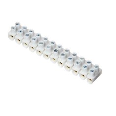 White P.E. Connection Terminal Strip 25mm