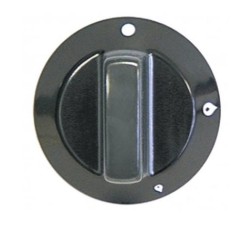 Botão de registro de gás sem chama piloto ø 60mm eixo ø 8x6,5mm parte plana embaixo preto 110710