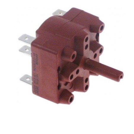 interruptor rotativo 3 0-1-2 2 400V 16A eixo ø 6x4,6mm comprimento do eixo 22mm eixo ovalado Gottak 347380
