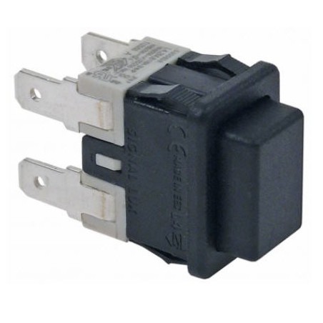 pulsador medida de montaje 19x13mm rectangular negro 346704