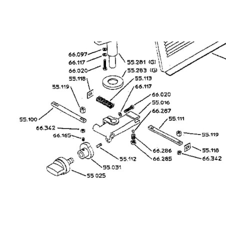 Slicer Regulator Lever ELEK 55031