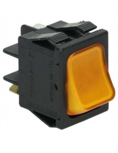 pulsador basculante 30x22mm naranja 2NO/lámpara 250V 16A empalme conector Faston 6,3mm Fagor 12039115