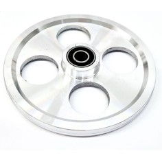 Aluminum idler pulley for bone saw BR-074 Ø210mm Shaft Ø17mm 2 Bearings 6203RS W16mm