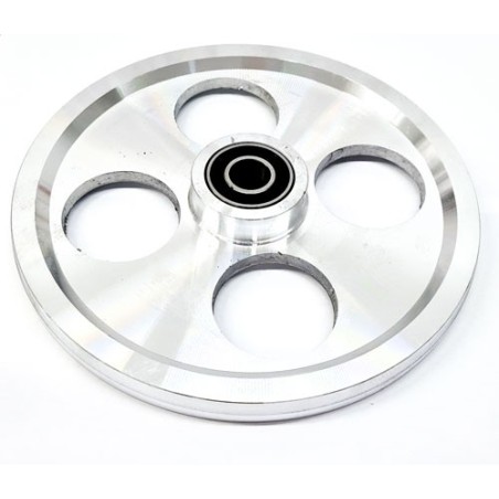 Poulie libre en aluminium pour scie à os BR-074 Ø210mm Axe Ø17mm 2 Roulements 6203RS W16mm