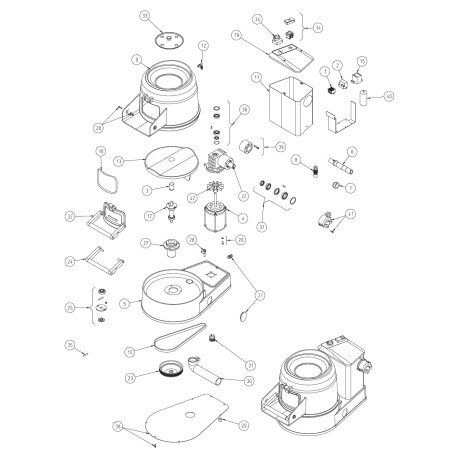 Tapa de motor peladora de patatas  Sammic PP/PPC/LM-6 2009303