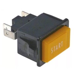 pulsador 34,1x23,1mm amarillo 1CO 250V 16A START empalme conector Faston 6,3mm Project