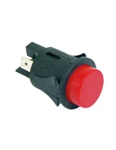 pulsador medida de montaje ø25mm redondo rojo 1NO 250V 16A encendido empalme conector Faston 6,3mm  346535