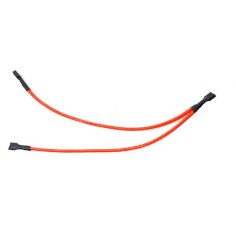 Double insulated flame-retardant red cable Ø3mm L220mm Faston connectors 6.3x0.8 mm