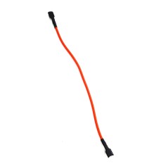 Câble rouge protégé ignifuge Ø3mm L220mm Connecteurs faston 6,3x0,8 mm
