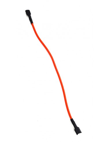 Cable rojo protegido ignifugo Ø3mm L220mm Conectores faston  6,3x0,8 mm