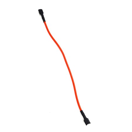 Cabo vermelho protegido ignífugo Ø3mm L220mm Conectores faston 6,3x0,8 mm
