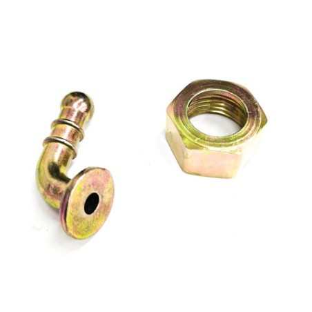 Buse raccord 1/2" coudée sortie Ø 10mm gaz butane propane 2 pièces SRB