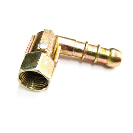 Buse de raccordement de cuisine SRB coudée sortie Ø 10 mm gaz butane propane M12 pas 1