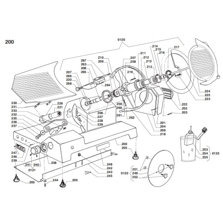 Blade Cover for Meat Slicer FIA Atlas MAX 350 224 4020206