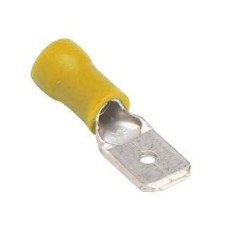 Conector Faston tamaño 6,3x0,8mm Amarillo 25 piezas 550615