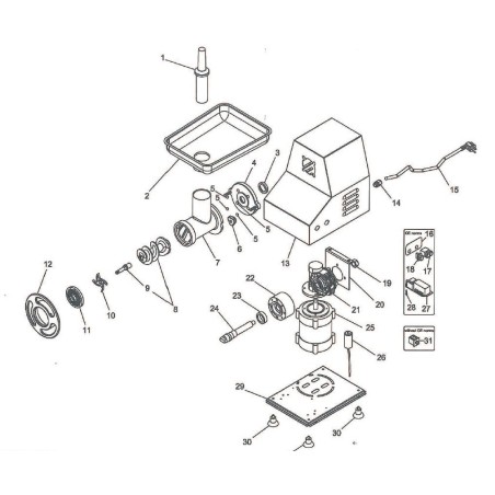 Brida interior Picadora Fimar Modelo TS22TSQ FIMAR TR22TS,FIMAR TR22TSQ