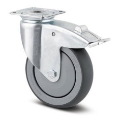 Ruedas giratorias con freno total 75 mm