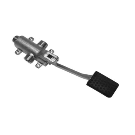 Pedal faucet self-mixer for two waters, Economic model. Floor mounted.