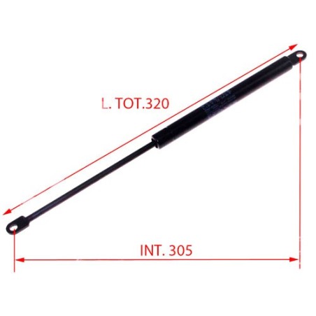 Mola a gás Pistão Ar 150N Dist. Furo 305mm largura Curso 120mm Stabilus 082589 0150N 068/13 HC13