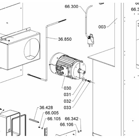 Moteur scie à os Medoc BGR-360 CF 4CV III 230-400V 50HZ IP55 D2 33412
