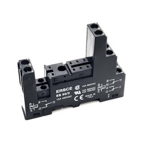 soquete de relé 2 polos ERSCE ES 50-3 GZT80 250V Ozti 6231.00001.21 tensão 12A 300VAC
