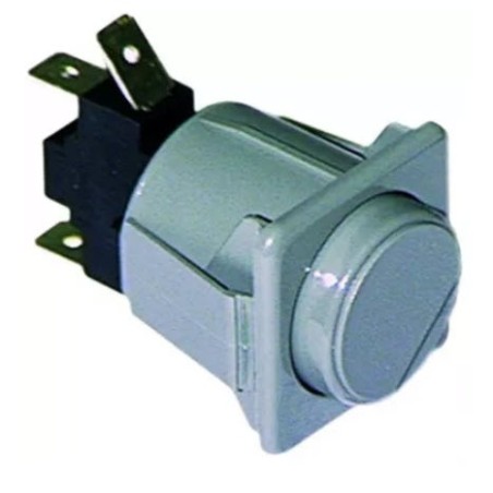 Botão 28,5x28,5mm cinza 1CO 250V 16A Elframo 345179