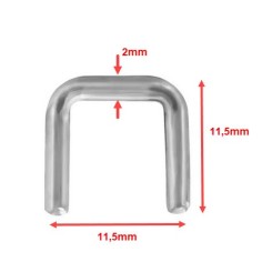 Caja de 3990 grapas para Grapadora de Embutidos Marchef Medida 11,5x11,5mm Grosor 2mm material Aluminio