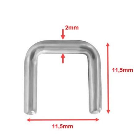Box of 3990 staples for Marchef Stapler for Packaged Goods, Size 11.5x11.5mm, Thickness 2mm, Aluminum material