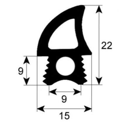 joint de porte profil 2767 UE au mètre Unox 901294