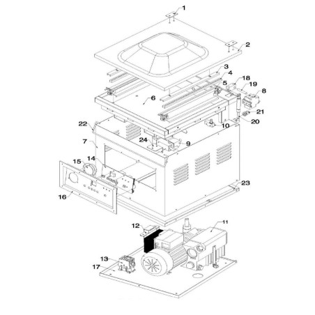 Gasket Vacuum Packaging Machine Edenox Vaksic-20 ZSGQ2600-101A02 12246642