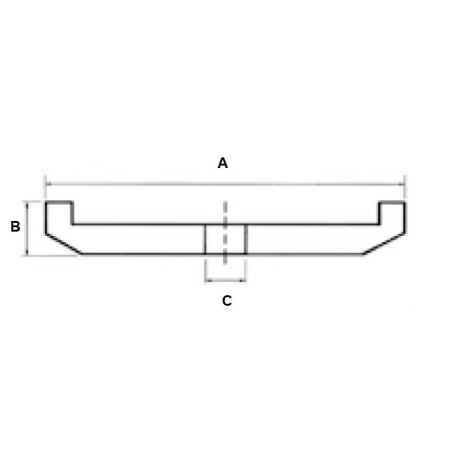Pierre à aiguiser 50x8x8mm Grain Gros avec chanfrein sans seau  697580