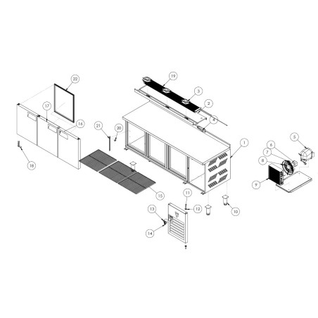 Junta de Frigorífico CTS IR0021-44 500x610x23mm Inserção 480x595 Imantado