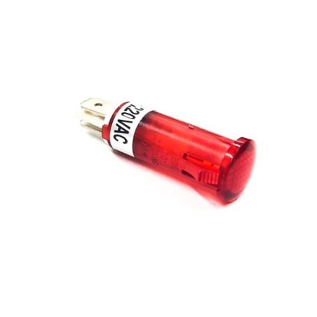 lampe de signalisation ø 10mm 230V rouge raccord connecteur Faston 4,8mm ZCK165BT Bain-Marie