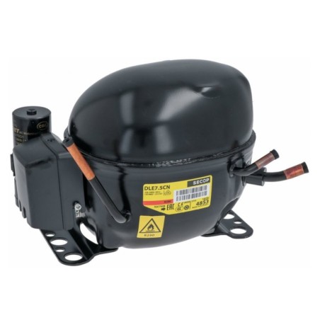 compresor refrigerante R290 SECOP DLE7.5CN  220-240V 50Hz LBP/MBP 9,24kg 1/3HP capacidad cilindro 7,48cm³ 605353 101978