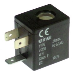 bobina magnética 230VAC 4VA SIRAI tipo de bobina ZB10A suporte ø 10mm 50/60Hz