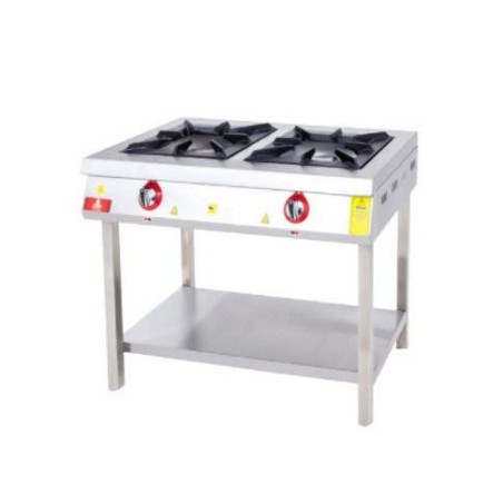 2-burner gas stove with countertop