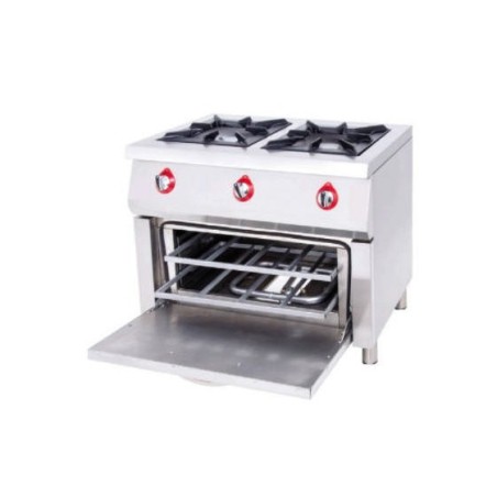 2-burner gas stove with oven